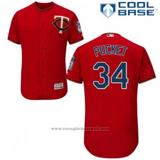 Maglia Baseball Uomo Minnesota Twins Kirby Pucket Rosso Cool Base