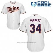 Maglia Baseball Uomo Minnesota Twins Kirby Puckett 34 Bianco Home Cool Base