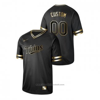 Maglia Baseball Uomo Minnesota Twins Personalizzate 2019 Golden Edition V Neck Nero