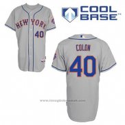 Maglia Baseball Uomo New York Mets Bartolo Colon 40 Grigio Cool Base