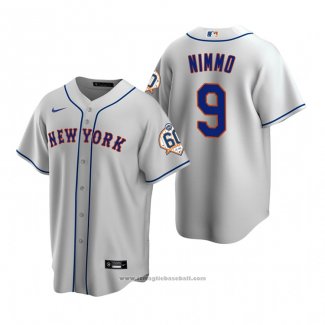 Maglia Baseball Uomo New York Mets Brandon Nimmo Replica Grigio