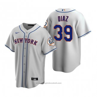 Maglia Baseball Uomo New York Mets Edwin Diaz Replica Grigio