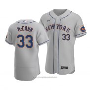 Maglia Baseball Uomo New York Mets James Mccann Autentico Road Grigio