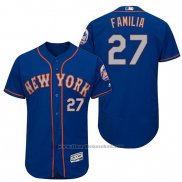 Maglia Baseball Uomo New York Mets Jeurys Familia Grigio 2017 Alternato