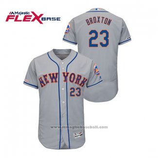 Maglia Baseball Uomo New York Mets Keon Broxton 150 Anniversario Autentico Flex Base Grigio