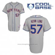 Maglia Baseball Uomo New York Mets Kevin Long 57 Grigio Cool Base