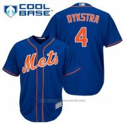 Maglia Baseball Uomo New York Mets Lenny Dykstra 4 Blu Alternato Home Cool Base