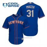 Maglia Baseball Uomo New York Mets Mike Piazza 31 Blu Alternato Cool Base