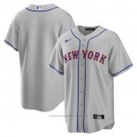 Maglia Baseball Uomo New York Mets Road Replica Grigio