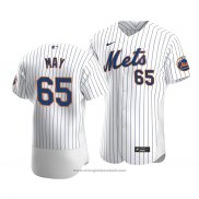 Maglia Baseball Uomo New York Mets Trevor May Autentico Primera Bianco