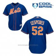 Maglia Baseball Uomo New York Mets Yoenis Cespedes 52 Blu Alternato Home Cool Base