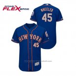 Maglia Baseball Uomo New York Mets Zack Wheeler 150 Anniversario Autentico Flex Base Blu