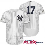 Maglia Baseball Uomo New York Yankees 2017 Postseason Matt Holliday Bianco Flex Base
