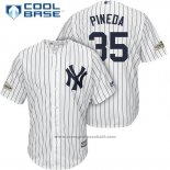 Maglia Baseball Uomo New York Yankees 2017 Postseason Michael Pineda Bianco Cool Base