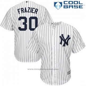 Maglia Baseball Uomo New York Yankees 30 Clint Frazier Bianco Home Cool Base