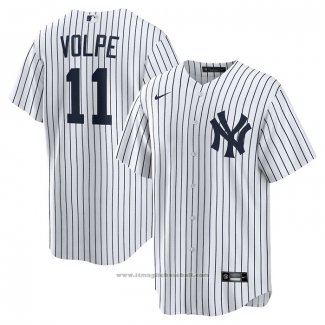 Maglia Baseball Uomo New York Yankees Anthony Volpe Home Replica Bianco