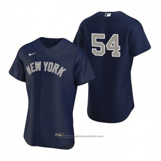 Maglia Baseball Uomo New York Yankees Aroldis Chapman Autentico 2020 Alternato Blu