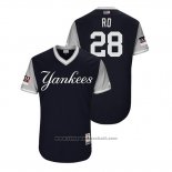 Maglia Baseball Uomo New York Yankees Austin Romine 2018 LLWS Players Weekend Ro Blu