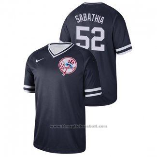 Maglia Baseball Uomo New York Yankees C.c. Sabathia Cooperstown Collection Legend Blu