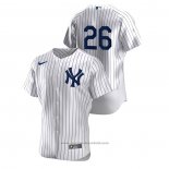 Maglia Baseball Uomo New York Yankees Dj Lemahieu Authentic Bianco