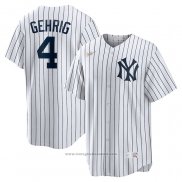 Maglia Baseball Uomo New York Yankees Lou Gehrig Primera Cooperstown Collection Bianco