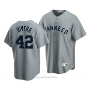 Maglia Baseball Uomo New York Yankees Mariano Rivera Cooperstown Collection Road Grigio