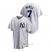 Maglia Baseball Uomo New York Yankees Mickey Mantle Cooperstown Collection Home Bianco