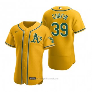 Maglia Baseball Uomo Oakland Athletics Andrew Chafin Autentico Home Or