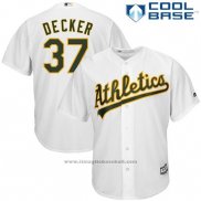 Maglia Baseball Uomo Oakland Athletics Jaff Decker Bianco Cool Base