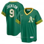 Maglia Baseball Uomo Oakland Athletics Reggie Jackson Road Cooperstown Collection Verde