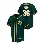 Maglia Baseball Uomo Oakland Athletics Yusmeiro Petit Alternato Replica Verde