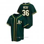 Maglia Baseball Uomo Oakland Athletics Yusmeiro Petit Alternato Replica Verde