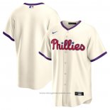 Maglia Baseball Uomo Philadelphia Phillies Alternato Replica Crema