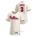 Maglia Baseball Uomo Philadelphia Phillies Bryce Harper Autentico 2020 Alternato Crema