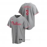 Maglia Baseball Uomo Philadelphia Phillies Bryce Harper Replica Road Grigio