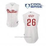 Maglia Baseball Uomo Philadelphia Phillies Chase Utley 26 Bianco Vest Style Cool Base