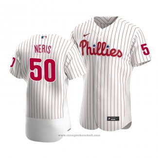 Maglia Baseball Uomo Philadelphia Phillies Hector Neris Autentico Home Bianco