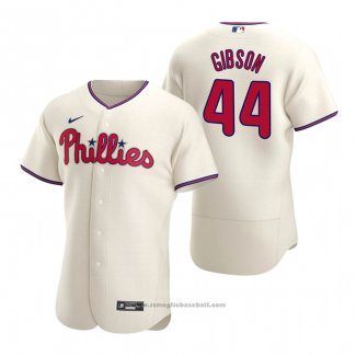 Maglia Baseball Uomo Philadelphia Phillies Kyle Gibson Autentico Alternato Crema