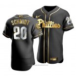 Maglia Baseball Uomo Philadelphia Phillies Mike Schmidt Golden Edition Autentico Nero