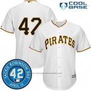 Maglia Baseball Uomo Pittsburgh Pirates Jackie Robinson Cool Base Bianco