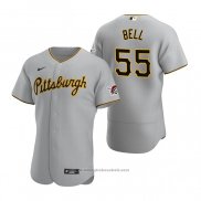 Maglia Baseball Uomo Pittsburgh Pirates Josh Bell Autentico Road Grigio