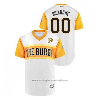 Maglia Baseball Uomo Pittsburgh Pirates Personalizzate 2019 Little League Classic Nickname Replica Bianco