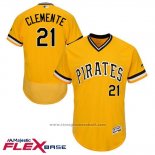 Maglia Baseball Uomo Pittsburgh Pirates Roberto Clemente Autentico Collection Or Flex Base