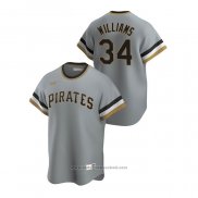 Maglia Baseball Uomo Pittsburgh Pirates Trevor Williams Cooperstown Collection Road Grigio