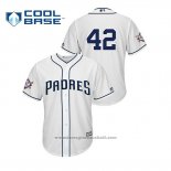 Maglia Baseball Uomo San Diego Padres 2019 Jackie Robinson Day Cool Base Bianco