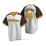 Maglia Baseball Uomo San Diego Padres Jake Marisnick Cooperstown Collection Home Bianco