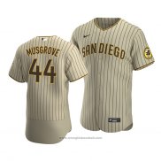 Maglia Baseball Uomo San Diego Padres Joe Musgrove Sand Autentico Alternato Marrone