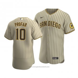 Maglia Baseball Uomo San Diego Padres Jurickson Profar Sand Autentico Alternato Marrone