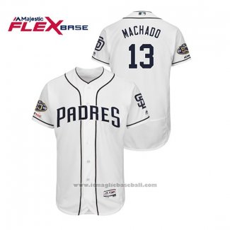 Maglia Baseball Uomo San Diego Padres Manny Machado 150 Anniversario Flex Base Bianco