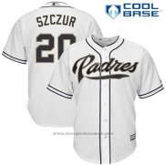 Maglia Baseball Uomo San Diego Padres Matt Szczur Bianco Cool Base